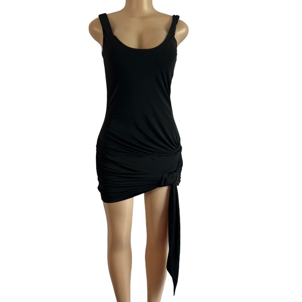 REVOLVE Black Mini Dress with Side Knot